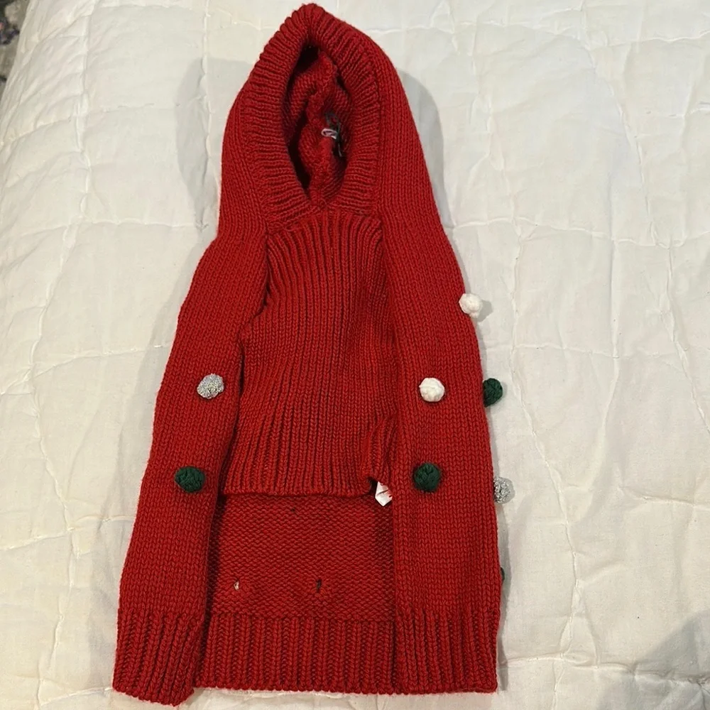 Martha Stewart Red and Green Dog Sweater